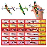 XIKTTK Styroporflieger Kinder 24 Stück, Styropor Flugzeuge Für Kinder, Styropor Flugzeug Kinder, Flugzeug Styropor, Wurfgleiter, Flieger Styropor Kinder, Flugzeug Spielzeug Set