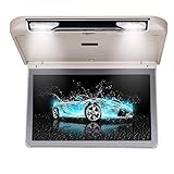 Roverone 13.3 Zoll 1080P Overhead Dach Halterung Auto TFT Monitor mit HDMI SD USB IR FM Lautsprecher Flip Down Player Beige Farbe