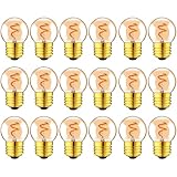 Genixgreen E27 Led Glühbirne G40G 1W LED Filament Lampe Ersetzt 10 Watt Glühlampen, 2200K Vintage Edison Glühbirne für Kronleuchter, Nicht Dimmbar,18 Stück