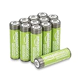 Amazon Basics 12er-Pack wiederaufladbare AA-NiMH-Batterien mit hoher Kapazität, 2400 mAh, 1,2 V, bis zu 400-mal aufladbar, vorgeladen