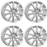 4x AUTEC Felgen Alufelgen SKANDIC 7.0x17 ET49 5x108 Brillantsilber kompatibel mit Ford C-MAX Focus Galaxy Kuga Mondeo S-MAX Tourneo Connect Transit