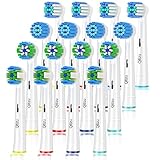 Qitizu Aufsteckbürsten Kompatibel mit Braun Oral b Elektrische Zahnbürste, 4 Floss, 4 Precision, 4 Sensitive, 4 EfficientClean Zahnbürstenaufsatz Aufsätze (16 Weiß)