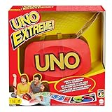 Mattel Games UNO Extreme, UNO Kartenspiel für die Familie, mit Kartenwerfer, Reisespiel oder Spiel für Erwachsene, für 2-10 Spieler, ab 7 Jahren, GXY75