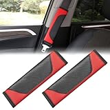 2 Stück Gurtpolster Autogurt Polster, Schulterpolster für Autosicherheitsgurte, Carbonfaser-Sicherheitsgurt Polster, Weich Sicherheitsgurt Schulterpolster, Sicherheitsgurt Schutz für Schulter Schutz