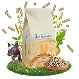 Leimüller Minischweinfutter Pellets 25 kg - Weizen Minischwein Futter 25KG - Optimal für Minischweine und Zwergschweine - 100% gentechnikfrei