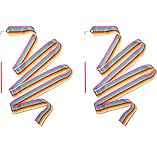 Mr Rex Regenbogen Gymnastikband Tanzband Schwungband mit Stab Kinder Mädchen, Karneval Zirkus Spielzeug für Kinder Draußen Geschenke Kindergeburtstag Mitgebsel (2 Stück)