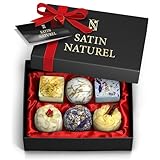 6 Luxuriöse BIO Badebomben Vegan - Valentinstag - Geschenk für Sie - Wellness Geschenke für Frauen - Badekugeln Badezusatz zur Entspannung - Geburtstagsgeschenk für Frauen Frauen Geschenk