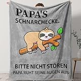 KAAYEE Papa Geschenk, Kuscheldecke Geschenke für Papa zum Geburtstag Weihnachten Valentinstag Vatertag, Geburtstagsgeschenk Ostergeschenke für Vater von Tochter Sohn (1.3 X 1.5 M Flanell)