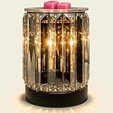 Elektrischer Wachsbrenner für ätherische Öle, Wachserhitzer, dekorative Nachtlichtlampe für Schlafzimmer, Spa und Inneneinrichtung (schwarz)