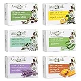 APHRODITE Olivenölseifen-Set - 6-teilige Kollektion - Natürliche Seifen mit 100% griechischen Olivenöl - Für trockene & empfindliche Haut - Hilft, Hautprobleme zu lindern