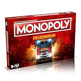 Winning Moves Monopoly Feuerwehr Edition - Monopoly Spiel für Fans - Familienspiele Strategie Brettspiele Feuerwehr - 2+ Spieler ab 8+ Jahren - Deutsch