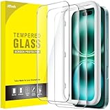 JETech Schutzfolie für iPhone 16 Plus 6,7 Zoll, Gehärtete Glas Displayschutz mit Einfachem Installationswerkzeug, Hat Keinen Einfluss auf die Hülle, HD Klar, 3 Stück