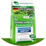 Rasensamen schnellkeimend Frühjahr 0,5kg 20qm - TEST SEHR GUT - Schnell wachsende Rasen Nachsaat Made in Germany - Premium Grassamen schnellkeimend - Rasensaat für sattgrünen Traumrasen