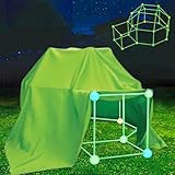 höhle Bauen Kinder,130PCS Im Dunkeln Leuchtendes Creative forts kit,DIY höhle konstruktionsspielzeug für 3 4 5 6 7 8 9 Jahre alt Junge & Mädchen,Indoor Outdoor bauspielzeug
