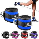 MERCURYAL Pack 2 Fitness fußschlaufen kabelzug - Kickbacks fußschlaufe - fussschlaufen Kabelzug - Ankle Straps Gym - Fitness Accessories - Fußmanschetten kabelzug für Männer und Frauen (Blau)