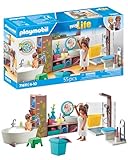 PLAYMOBIL MyLife 71611 Badezimmer, inklusive Zwei Figuren und zahlreichen Accessoires, zu über 80 % aus recycelten und biobasierten Materialien, detailreiches Spielzeug für Kinder ab 4 Jahren