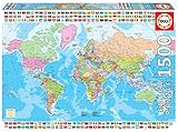 Educa - Puzzle 1500 Teile für Erwachsene | Politische Weltkarte, 1500 Teile Puzzle für Erwachsene und Kinder ab 14 Jahren (18500)