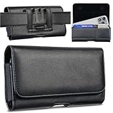 Furill Schutzhülle für Samsung Galaxy S24, S23, S22, S21, S20, S10E, S10 Plus, S9, S9 Plus, A10e, A01, Gürtelclip, Ledertasche, Magnetverschluss, integrierter Kartenhalter, für iPhone 14 Pro 14 13 Pro