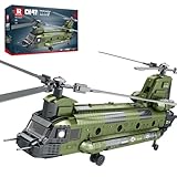 Reobrix CH-47 Hubschrauber Bausatz, Militärhubschrauber Spielzeugflugzeug Modellbausatz 33031, Ausstellungsstück oder Sammlerstück für das Homeoffice, ideales Flugzeug Spielzeuggeschenk für Erwachsene