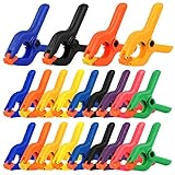 MAXPOWER 22 Stück Federklemmen, Federzwinge mit beweglichen und geriffelten Klemmbacken, Leimzwingen für die Holzbearbeitung, DIY, Fotostudios, Fotohintergrund (2 Zoll x 18 Stk.,3 Zoll x 4 Stk.)