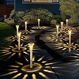 SonPen Solarlampen für Außen 6 Stück LED Solarleuchten Garten, IP65 Wasserdichte Edelstahl Solar Gartenleuchten, Energiesparend Solar Lampe Outdoor für Terrasse, Rasen, Hof, Wege(WarmWeiß)