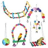 Sittichleiter, Brücke, kaubares Papageienspielzeug, Vogelschaukel, Futtersuche Wand, Futtersuchkäfig, Sittichleiter für Käfig