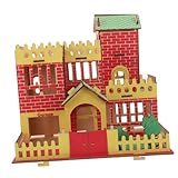 minkissy DIY Holzhaus Modellbau Holzpuzzle Bausatz für Handmontiertes Holzhaus Modell Kreatives Basteln Raumvorstellung und Feinmotorik