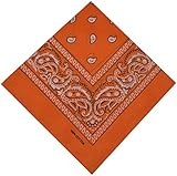 Schals & Tücher Bandana Halstuch Bikertuch Nickituch Kopftuch Baumwolle Mundschutz Piratentuch Orange