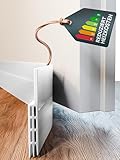 Zugluftstopper für Türen 100cm Weiß - Türdichtung Selbstklebend extra stark - Tür Zugluftstopper für maximale Isolierung - Luftzugstopper für Türen - Tür Zugluftstopper für Türen