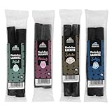 Rexim Premium Finnische Lakritz Sticks: Salzig, Himbeere, Schokolade & Mint - 4x 100g Packung