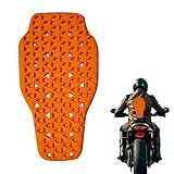 VARKAGE Rückenprotektor Motorrad, Abnehmbare Rückenprotektoren für Motorrad Ski Snowboard Orange (42X23cm)