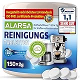 Premium Reinigungstabletten 150 Stück für Kaffeevollautomaten Kaffeemaschinen Kaffeefettlöser Tabletten kompatibel mit Jura De’Longhi Bosch Siemens Krups Miele Melitta Philips Dolce Gusto u.v.m