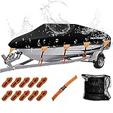 Wasserdichte Bootsabdeckung, 4000PA strapazierfähiges 420D Oxford-Gewebe, UV-Schutz für Yachten und Tri-Rumpf