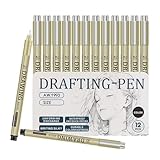 Fineliner-Stift, 13,5 x 0,3 cm, konstante Leistung, wasserfeste Tinte, Multi-Liner-Stifte mit wischfester Tinte, Zeichenstifte für Künstler, Skizzieren, Bürodokumente