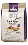 Bosch HPC SOFT Senior Ziege & Kartoffel | halbfeuchtes Hundefutter für ältere | ernährungssensible Hunde aller Rassen | Single Protein | Grain-Free | 1 x 2.5 kg