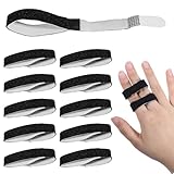LXUEJIE 10 Stück Trigger Finger Schiene, Verstellbare Fingerbandage Fingerschutz Zehen Zehenkorrektor Finger Klammer Schiene für Kleiner Finger Mittelfinger Ringfinger
