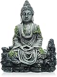 Uotyle Aquarium Deko Buddha Aquarium Dekoration Buddha-Figur Aqua Decor Harz Buddha Statue Für Fische