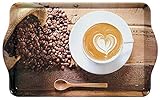 Kesper Serviertablett, 77429, Motiv: Coffee Cup, Maße: 48 x 30 x 3, 5 cm