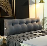 OHMG Rückenkissen 200CM,Keilkissen für Bett und Sofa geeignet,Dreieckiges Lesekissen,Kissen mit abnehmbarem und waschbarem Bezug,mit praktischem Seitenfach,Sitzkissen, Wandkissen