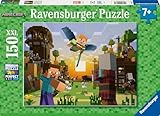 Ravensburger Kinderpuzzle - 12004177 - Minecraft Baukunst und Abenteuer - Minecraft Puzzle für Kinder ab 7 Jahren, mit 150 Teilen im XXL-Format, Minecraft Geschenke