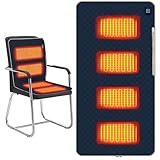 Gobesty Beheizbares Sitzkissen, 45x90cm Sitzkissen Beheizbar, Heizkissen USB mit 3 Heizstufen, 4 Heizzonen, Tragbares Beheizbare Sitzauflage Stuhl für Stadion, Camping, Outdoor, Marineblau
