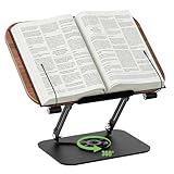 Buchhalter Leseständer, Buchständer Holz zum Lesen, 360° drehbarer Kochbuchständer mit Seitenklammern für Küche, Schule, Büro, Weihnachtsgeschenk, Kindle, Tablet, Bibel