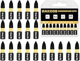 DAKCOS PH2 Bit, Torx Bit PH2, Bit-Sortiment aus S2, Schrauber-Bit 1/4' Sechskantschaft (Länge: 25 mm, 20 Stück)