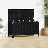 LVHUIDEH Aufbewahrungsbox aus Holz, Gartenbox, Outdoor Kissenbox, Auflagenbox für Garten Balkon Terrasse Hinterhof, Spielzeug Storage, Gartentruhe, 115 x 49 x 60 cm