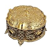 Oxtxuzdm Stilvolle Schmuckschatulle Mit Organisation Blumenschnitzflächen Organisatoren Perfekt Für Langfristige Konservierungsrunde Dekorative Aufbewahrungsbox