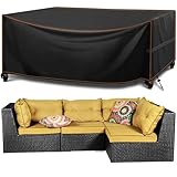 MUPAS Gartenmöbel Abdeckung Wasserdicht Winddicht Schwerlast 420D Oxford Gewebe Verbessertes Abdeckplane Gartenmöbel für Outdoor-Sofa Gartentische, Stühle und Möbelsets 242 x162 x100cm