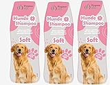 Hygiene VOS Hundeshampoo Soft 3 x 300ml milde Pflege mit Kamilleduft für alle Hunde und Fellarten. Fördert die Fellgesundheit. Gute Kämmbarkeit