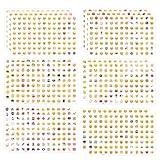 Smiley Aufkleber 14 Blatt Emoji Sticker Smiley Sticker Kann Zum Dekorieren Von Sammelalben Notizbüchern Mobiltelefonen Usw Verwendet Werden Cartoon-Druckpapier-Belohnungsaufkleber