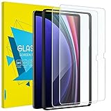 MoKo 2 Stück Displayschutzfolie für Samsung Galaxy Tab S9 FE 5G 2023/Tab S9 2023, Gehärtetes Glasfolie, Einfache Installation mit Ausrichtungsrahmen, Hochauflösende Folie für Galaxy Tab S9 FE