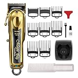Wahl 5 Star Kabellose Magic Clip in Gold, professionelle Haarschneidemaschine, Profi-Haarschneide-Set, Haarschneidemaschine für stumpfe Schnitte, verstellbarer Kegelhebel, Crunch-Klinge, kabellos,